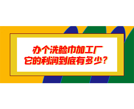 辦個洗臉巾加工廠，它的利潤到底有多少？
